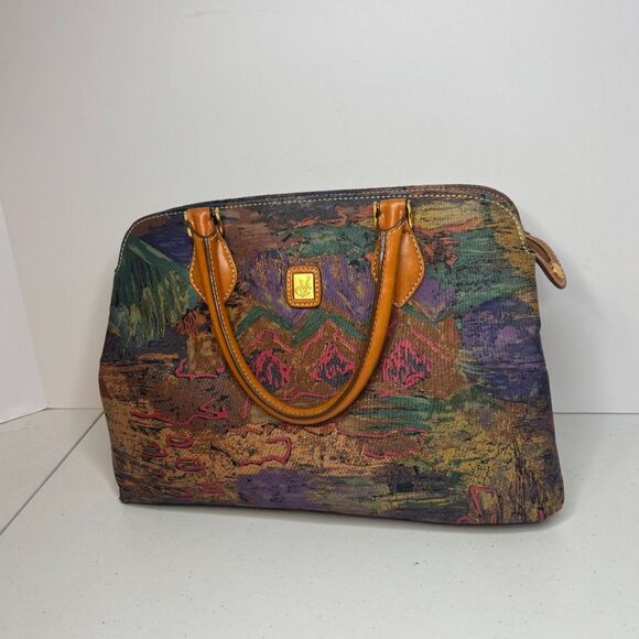 Dooney & Bourke Multicolor Shoulder Bag with Tan Handles Van Gogh - Picture 2 of 11